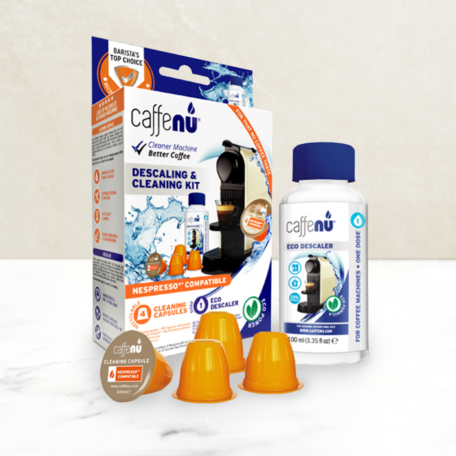 Caffenu Nespresso Descaling & Cleaning Kit