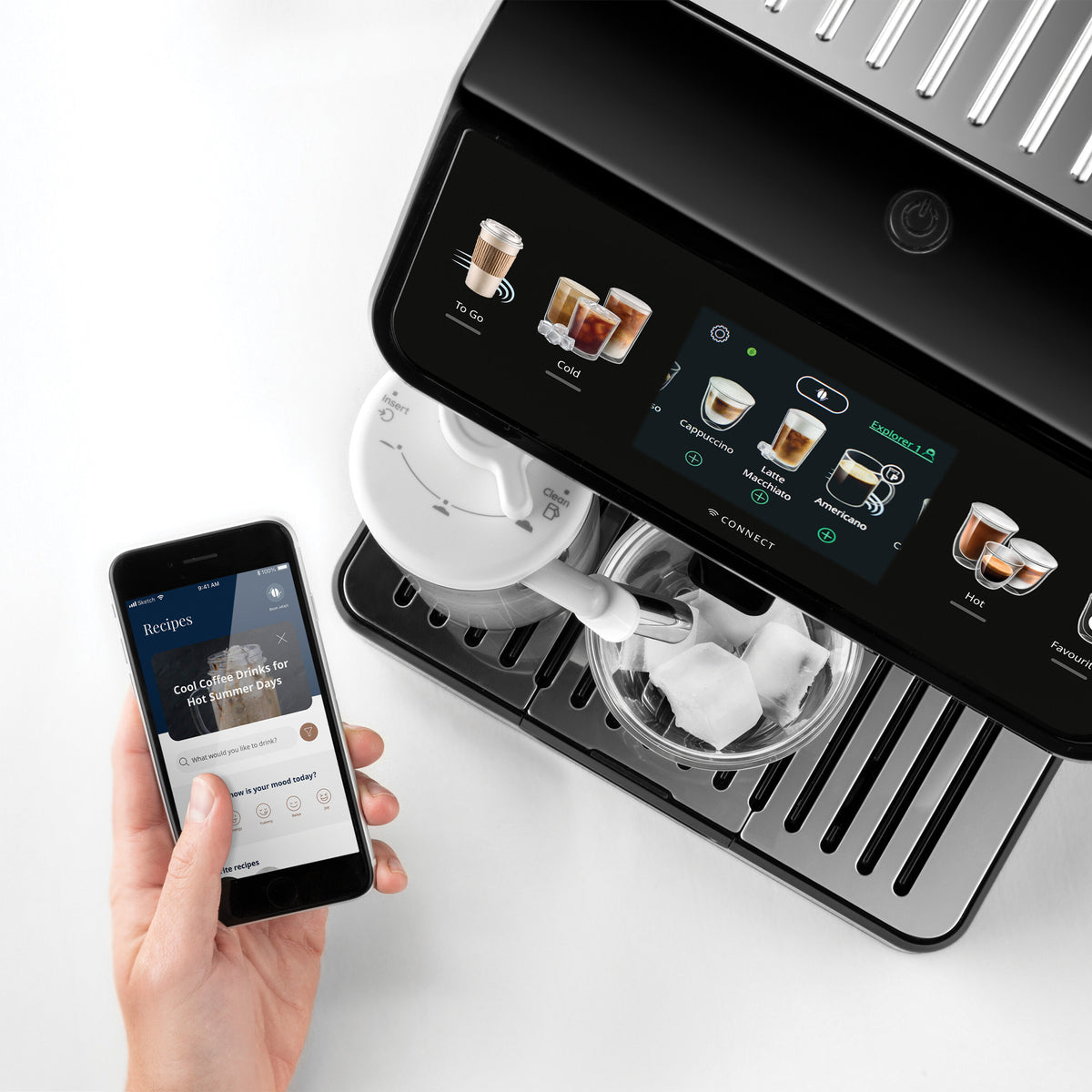 De&#39;Longhi Eletta Explore Hot &amp; Cold Bean to Cup Coffee Machine