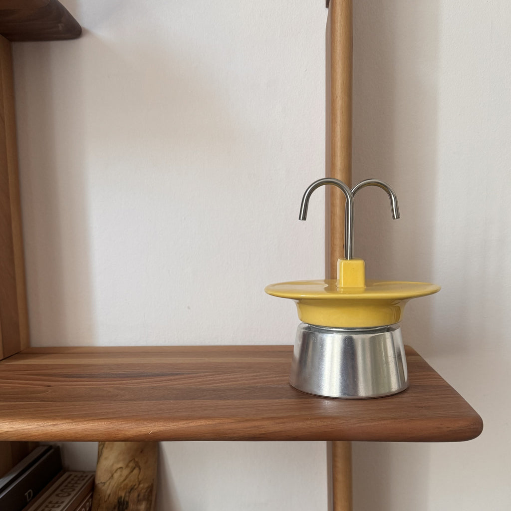 Vintage Ceramic Moka Pot (Yellow)