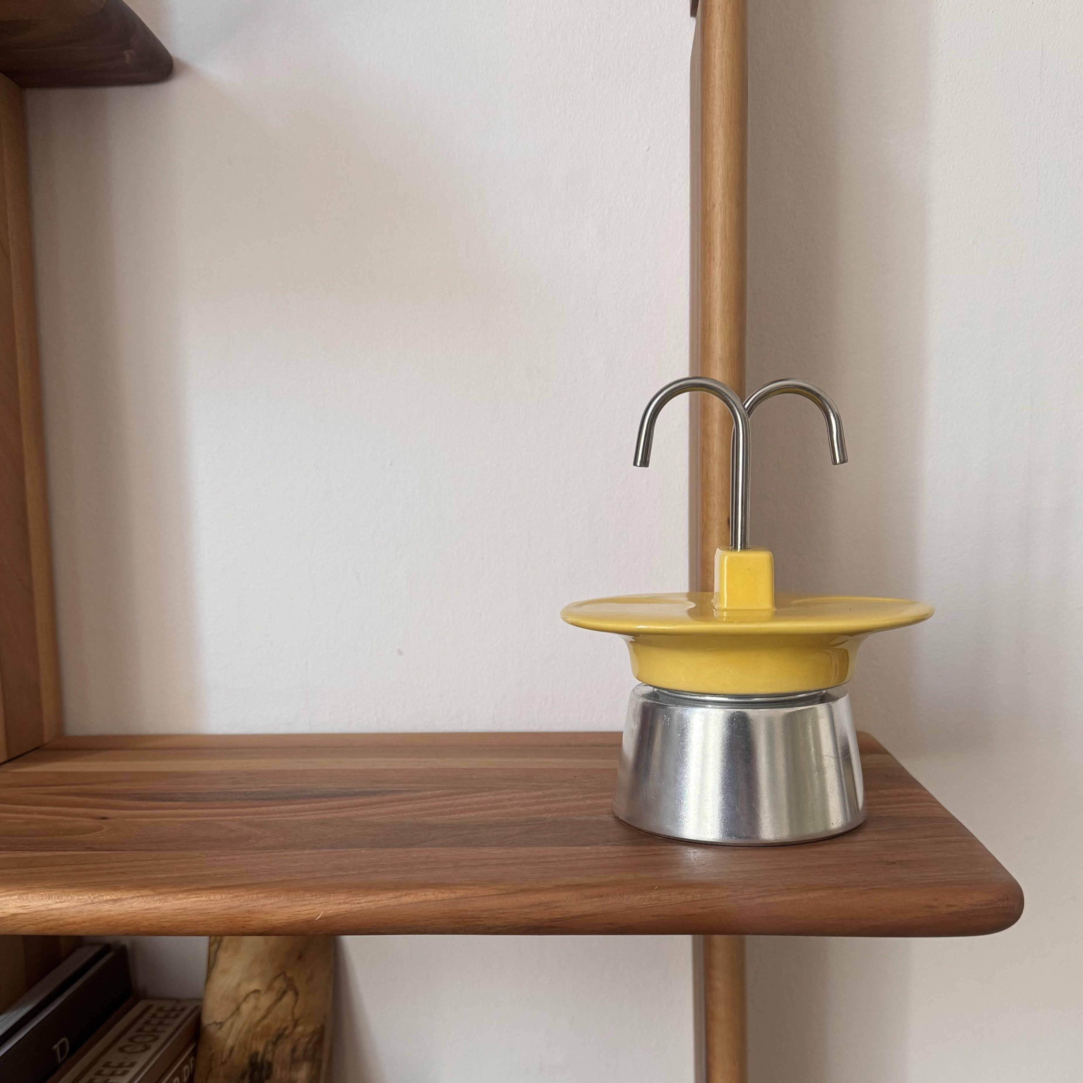 Vintage Ceramic Moka Pot (Yellow)