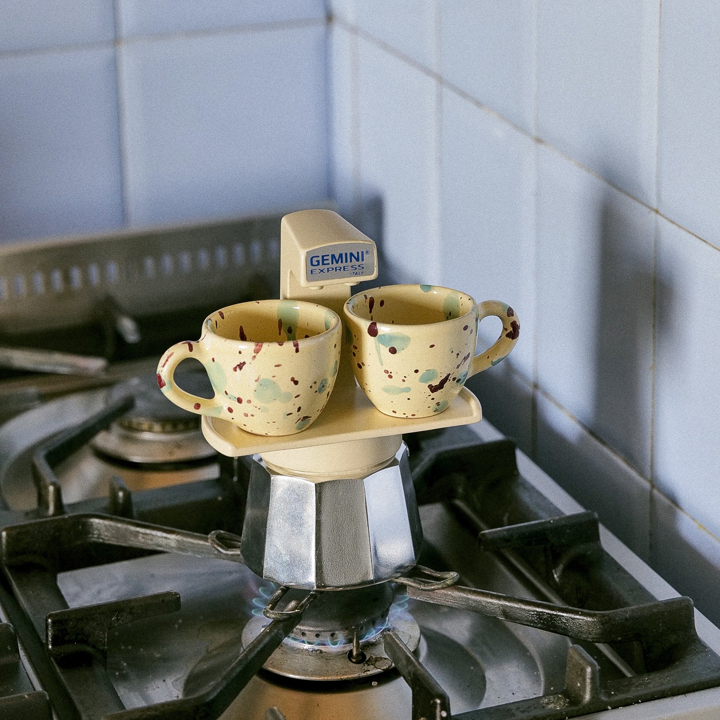 Gemini Express Moka Pot (Cream)