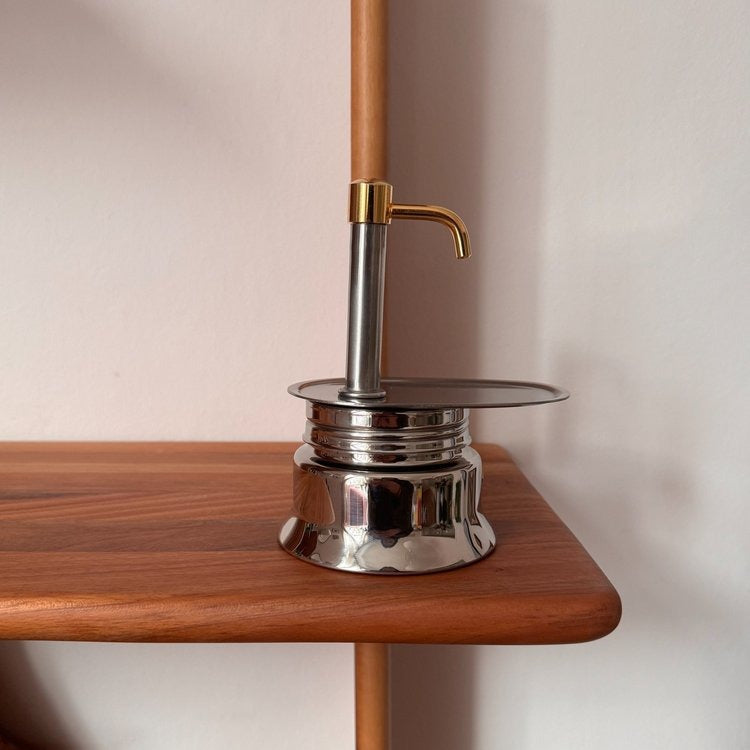 Silver &amp; Gold Stainless Steel Moka Pot (Single)