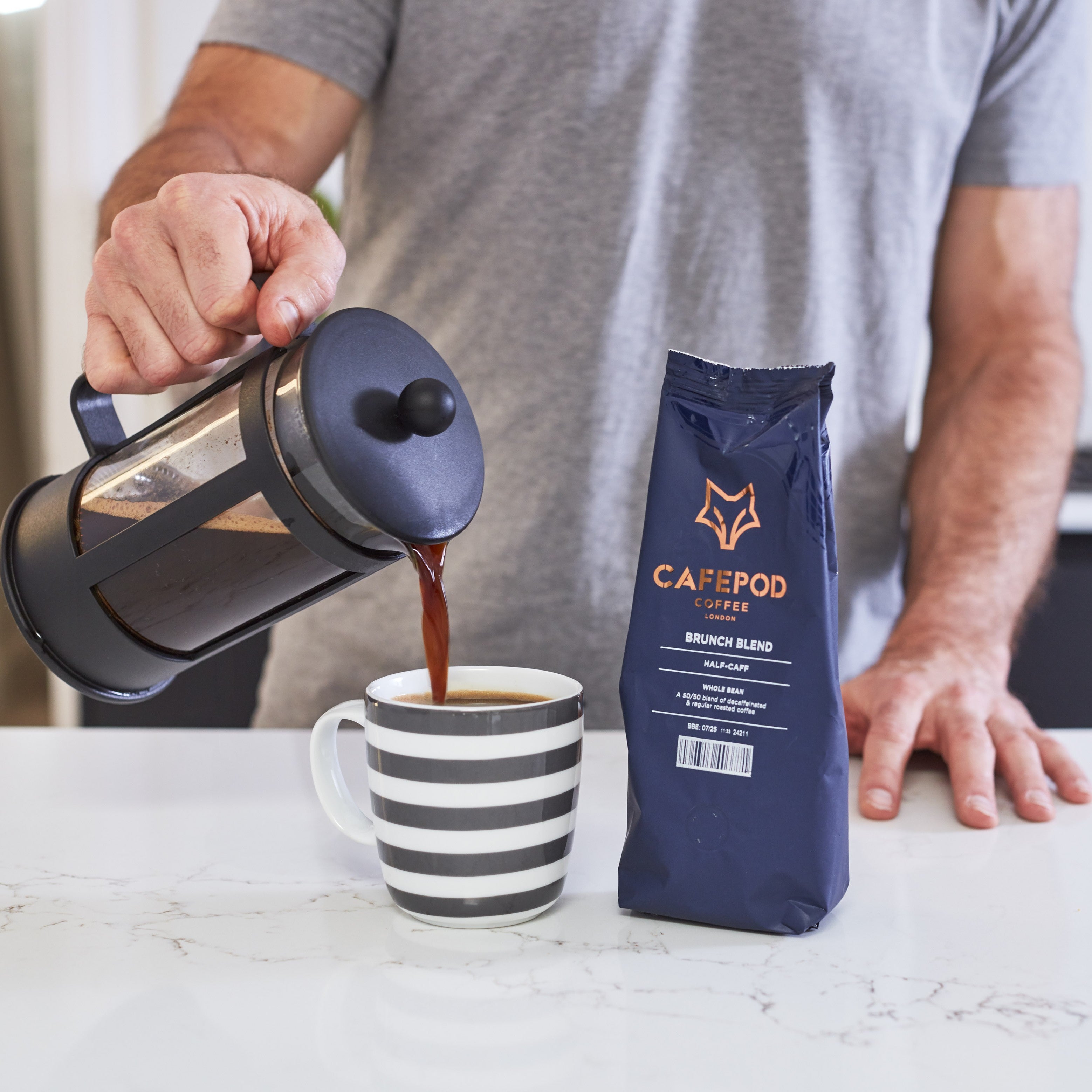 Half-Caff Brunch Blend Coffee Beans - 200g