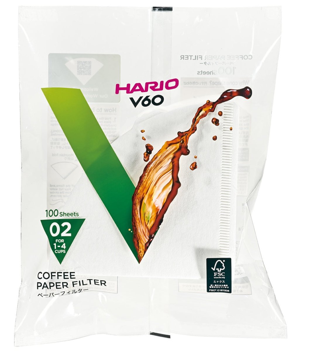 V60 Filter Papers - Size 2 - pack of 100 - Accessories - CafePod