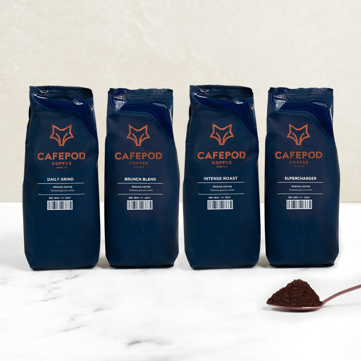 &lt;small&gt;Ground Coffee&lt;/small&gt;&lt;br&gt;Strong Pack