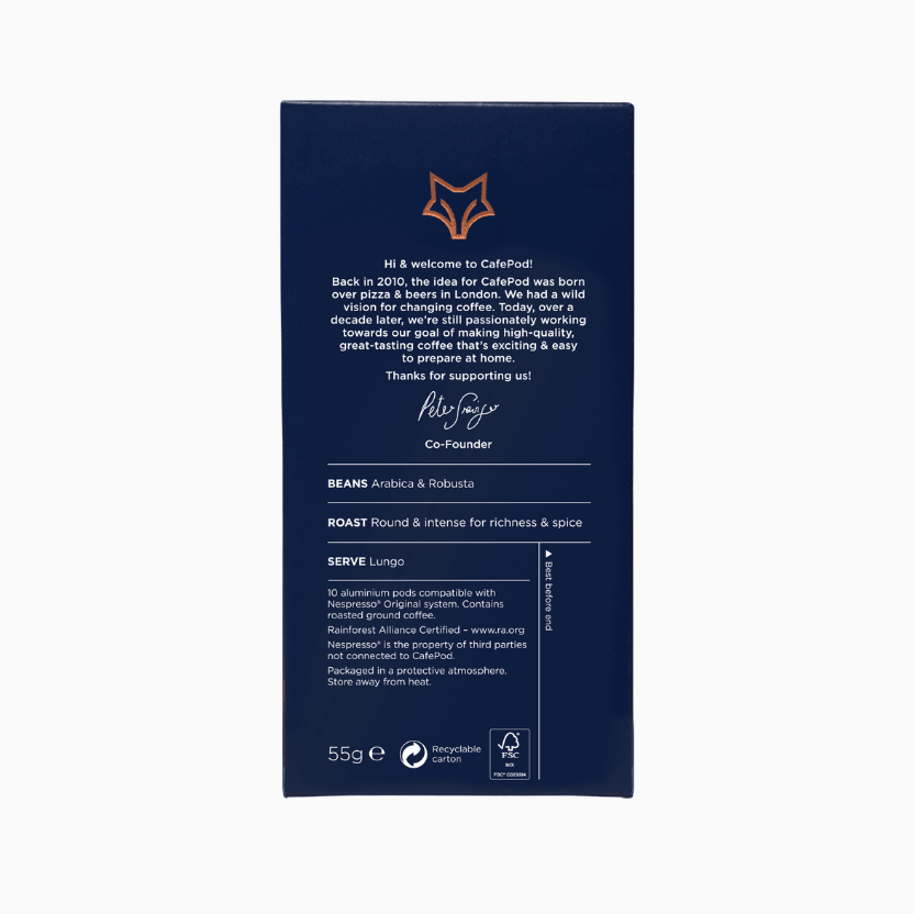 Intense Roast - Nespresso® Compatible - CafePod
